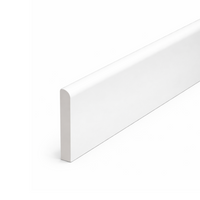 White Plastic UPVC Trim 90mm x 1 Metre