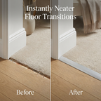 2 x Matt Silver Wide Cover Strip Floor Transition 38mm x 89.5cm