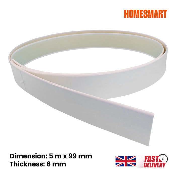 White 90mm D Mould / Skirting x 5 Metre