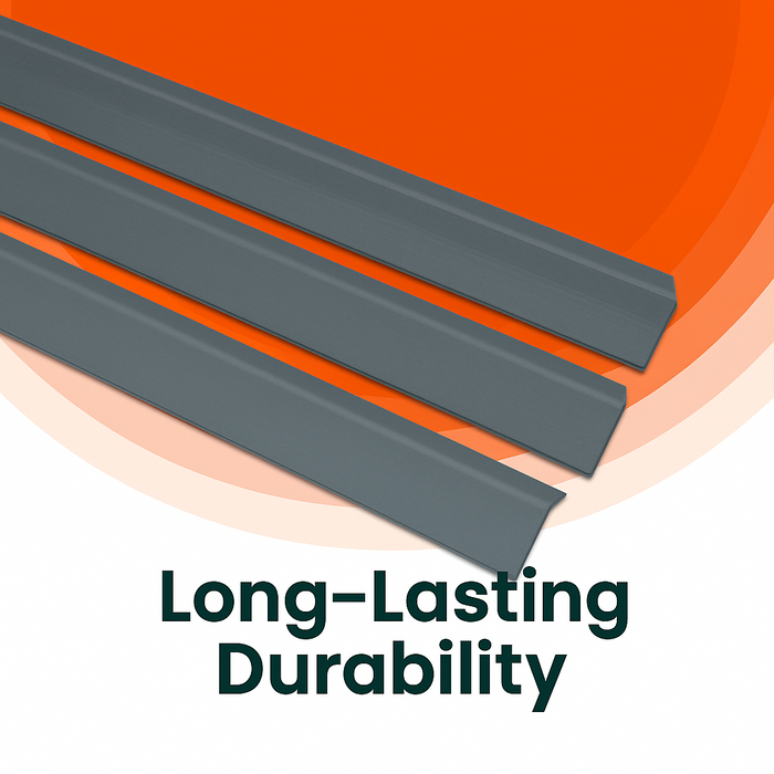 2 x Anthracite Grey 1 Metre UPVC Plastic Rigid Angle 10 x 10mm Corner Cover Trim 90 Degree