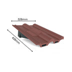 Manthorpe Antique Red Double Roman Tile Vent with Adaptor Kit for Concrete Tile Roofs