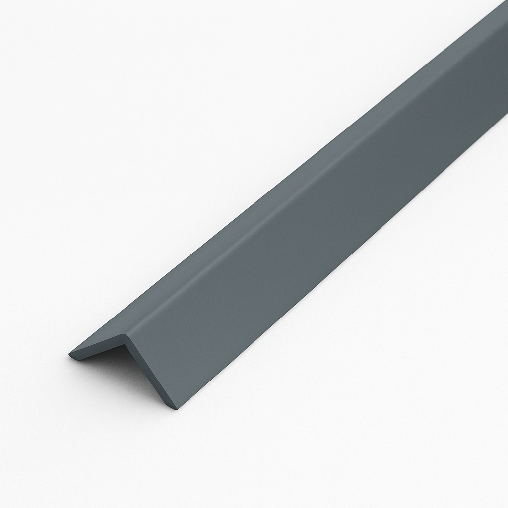15 Pack Grey 1 Metre UPVC Plastic Rigid Angle 25 x 25mm Corner Cover Trim 90 Degree