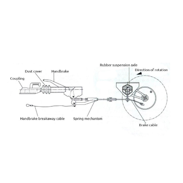 Breakaway Brake Hitch Safety Cable 1 Metre Coupling for Horsebox Trailers