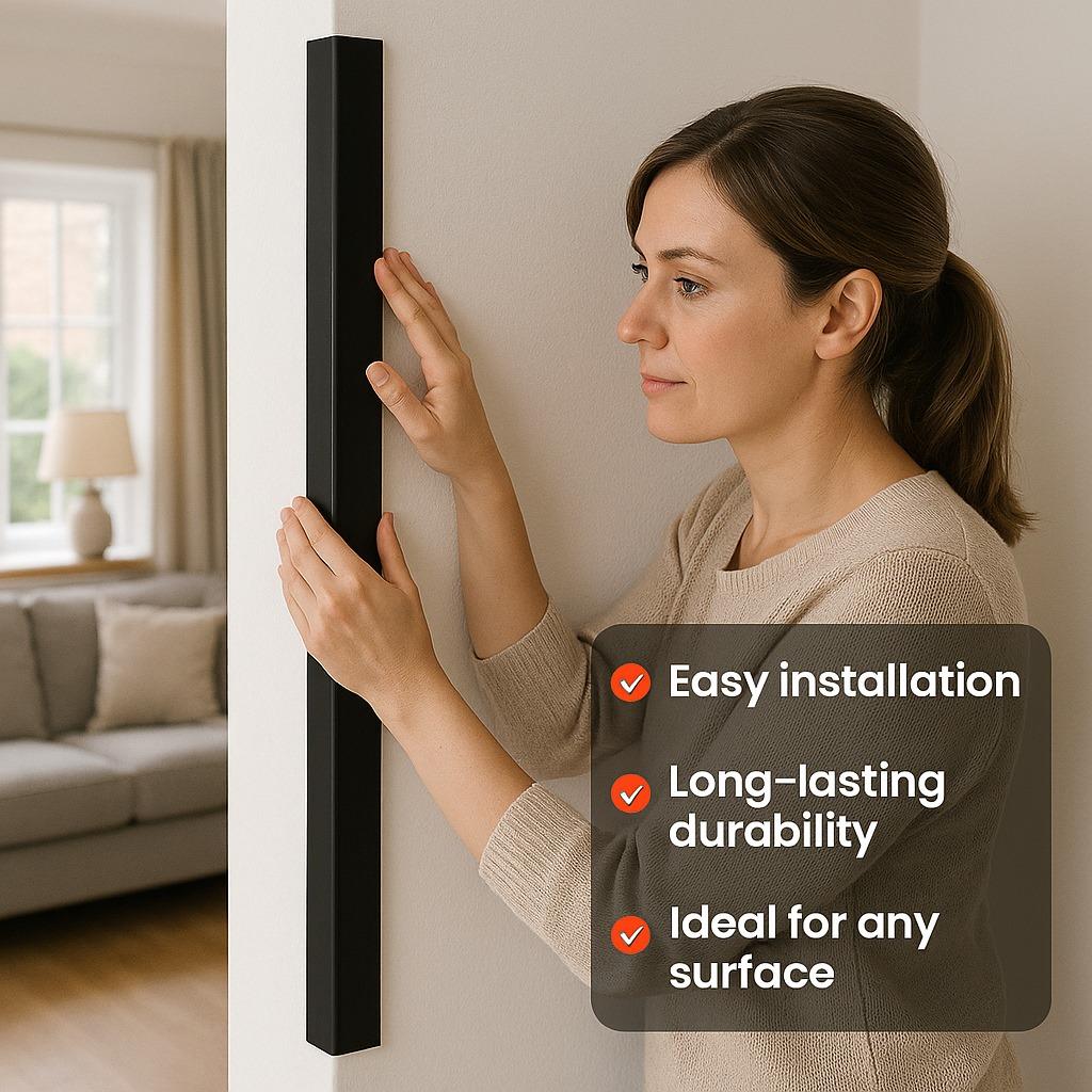 20 Pack Black 1 Metre UPVC Plastic Rigid Angle 50 x 50mm Corner Cover Trim 90 Degree