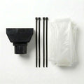 Black 20m Squared Gutter Stop End Outlet Kit 114mm