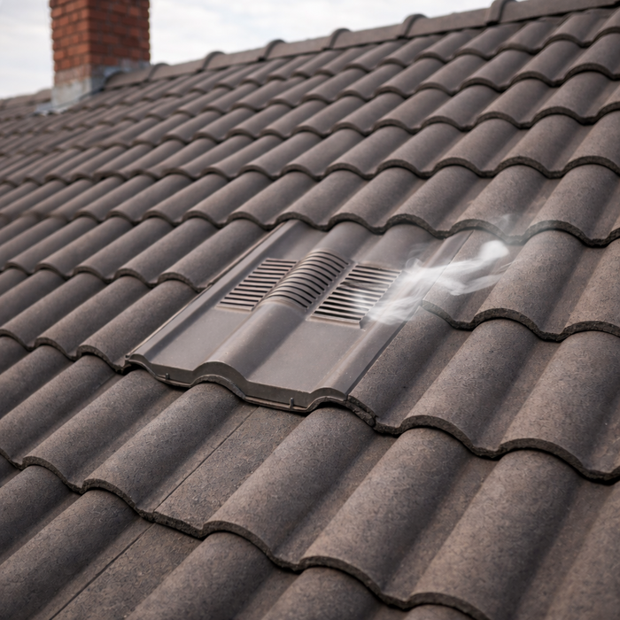 Timloc Grey Double Roman Roof Tile Vent