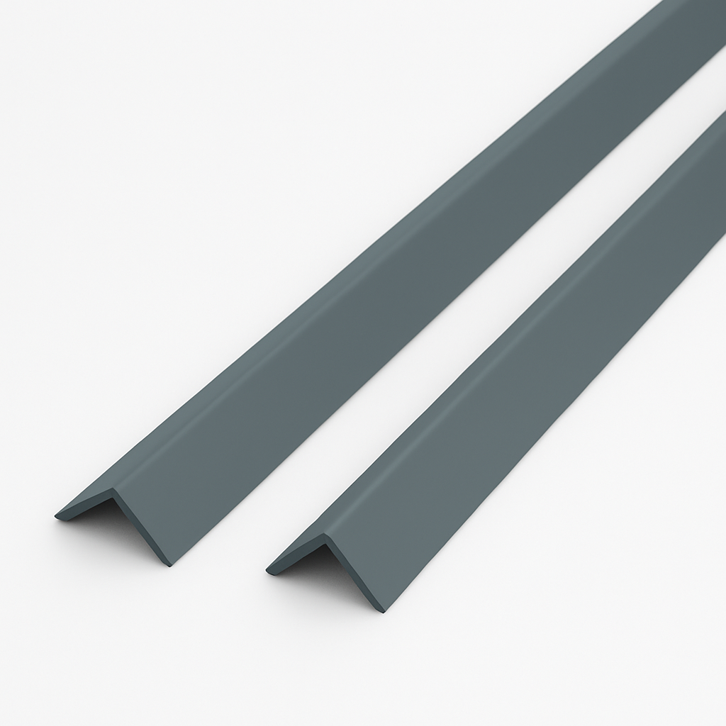 1 Metre uPVC Grey Plastic Rigid Corner Cover Trims