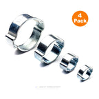 4 x W1 Double Ear Clamps  [ 15 - 18mm ]       (0107) ^^
