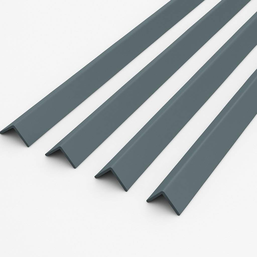 1 Metre uPVC Grey Plastic Rigid Corner Cover Trims