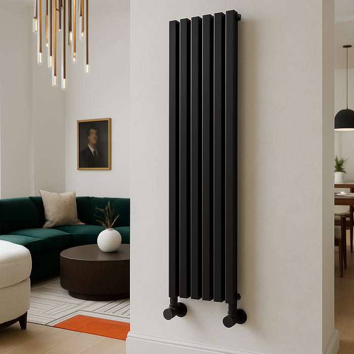 Kartell K-Rad Angled Modern Radiator Valve 15mm – Matte Black – Single