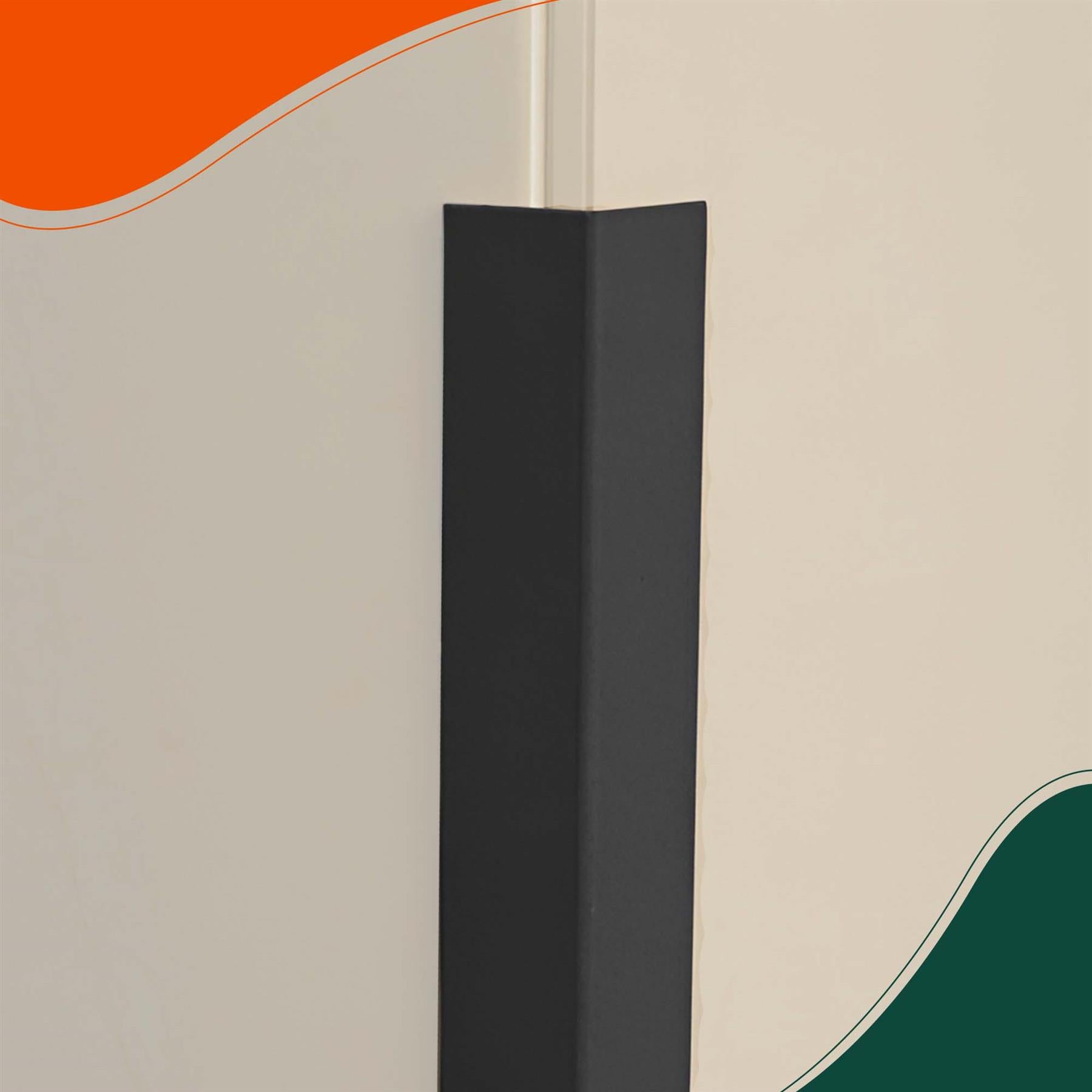 3 x Black Rigid Angle – 10mm x 10mm x 1 Metre PVC Corner Trim