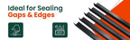2X Black Rigid Angle - 40mm x 40mm x 1m PVC Corner Trim