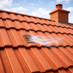 Mini Castellated Roof Tile Vent - Red
