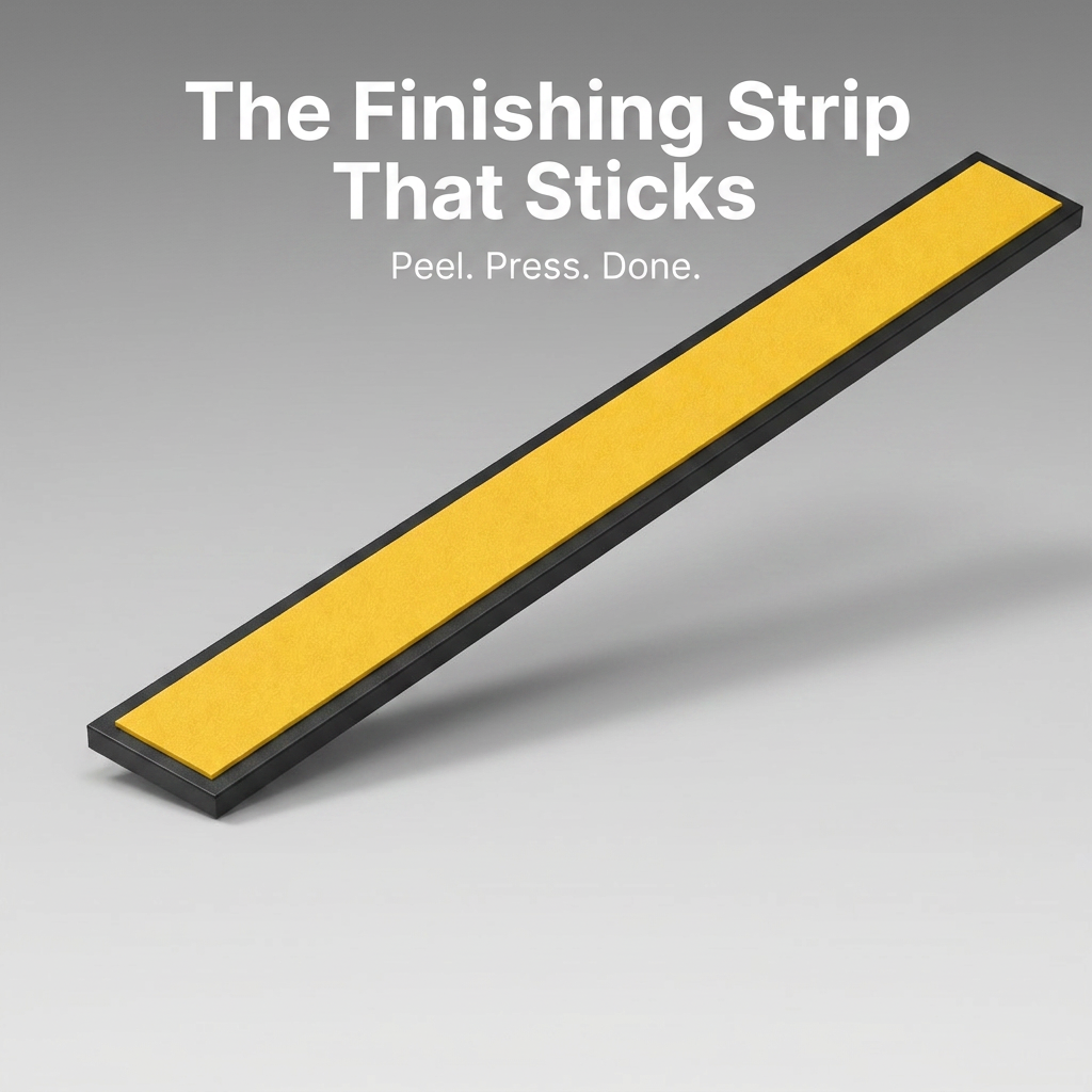 1 x 75mm Black Self-Adhesive Trim Strip x 1 Metre