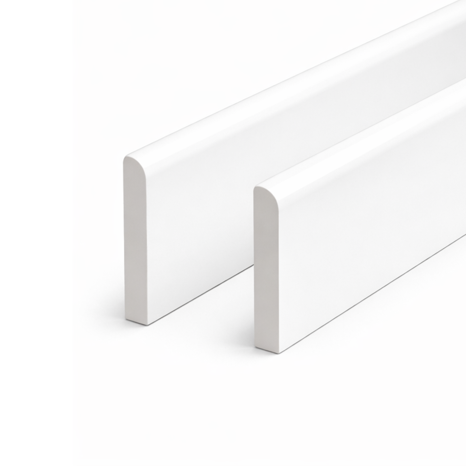 2 Pack White uPVC D-Mould Trim 65mm x 1m