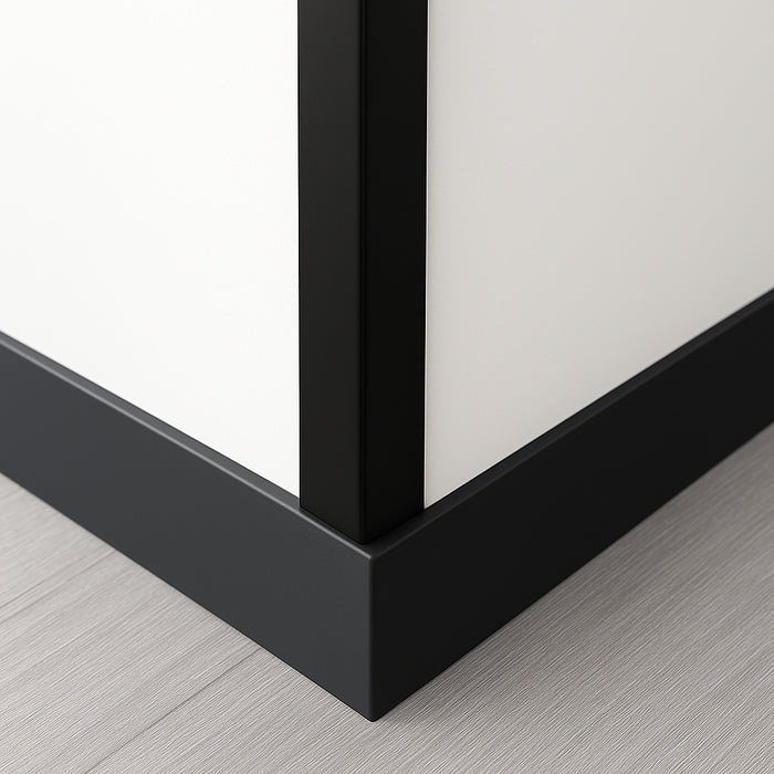 20 Pack Black 1 Metre UPVC Plastic Rigid Angle 25 x 25mm Corner Cover Trim 90 Degree