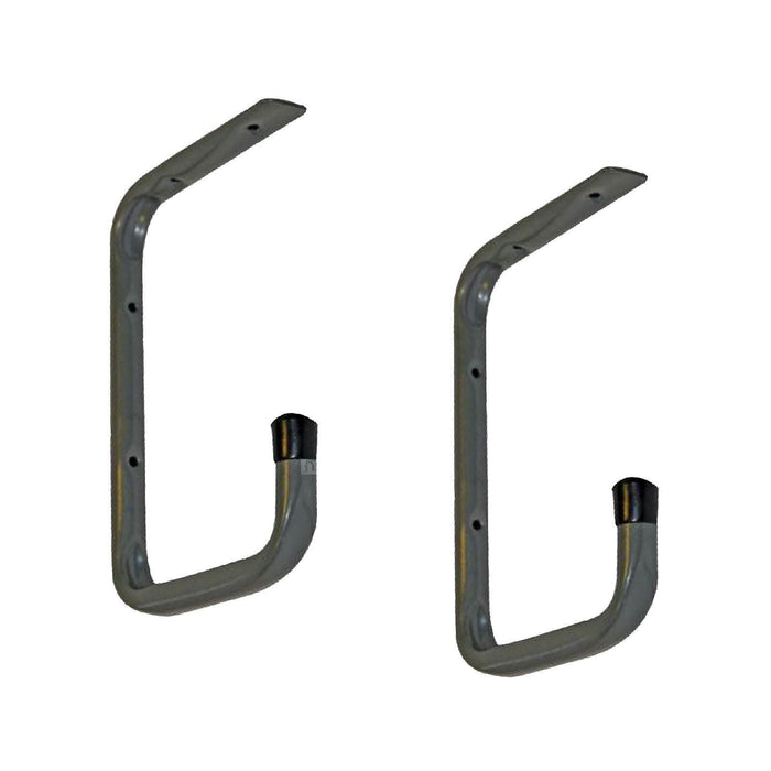 2 x Wall & Ceiling Mounted 240mm Bike Storage Hooks, Garage Shed Cycle Brackets