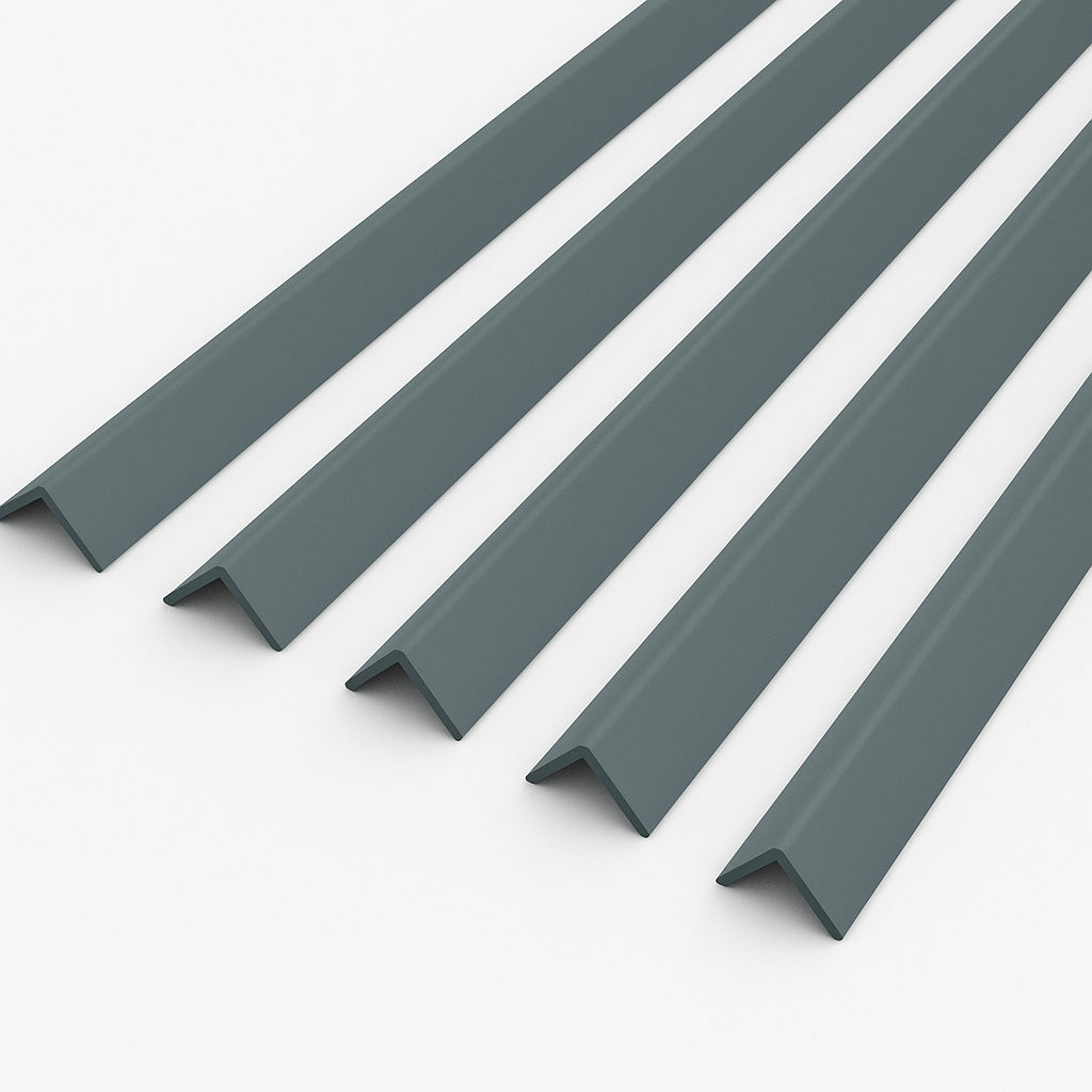 1 Metre uPVC Grey Plastic Rigid Corner Cover Trims