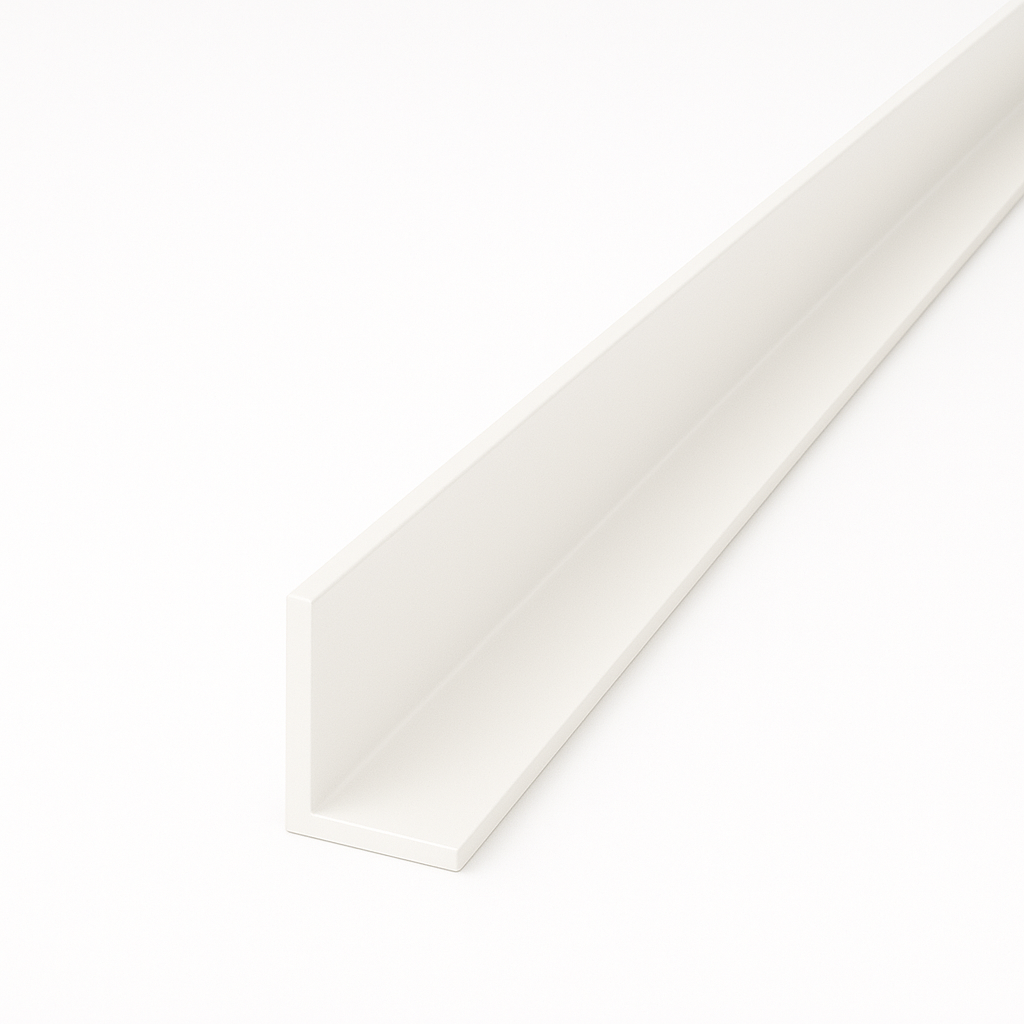 White Unequal Angle 50mm x 25mm x 1  Metre