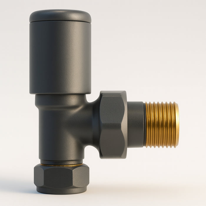 Kartell K-Rad Straight Modern Radiator Valve 15mm – Anthracite Grey – Single