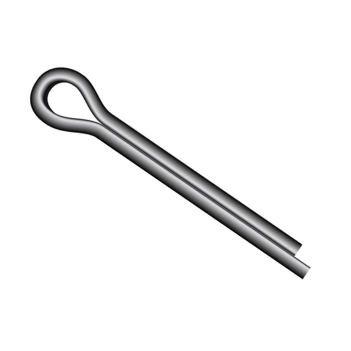 10 x Split Cotter Pins Metric 2.8 x 50mm, Bright Zinc Plated Retaining Fixings