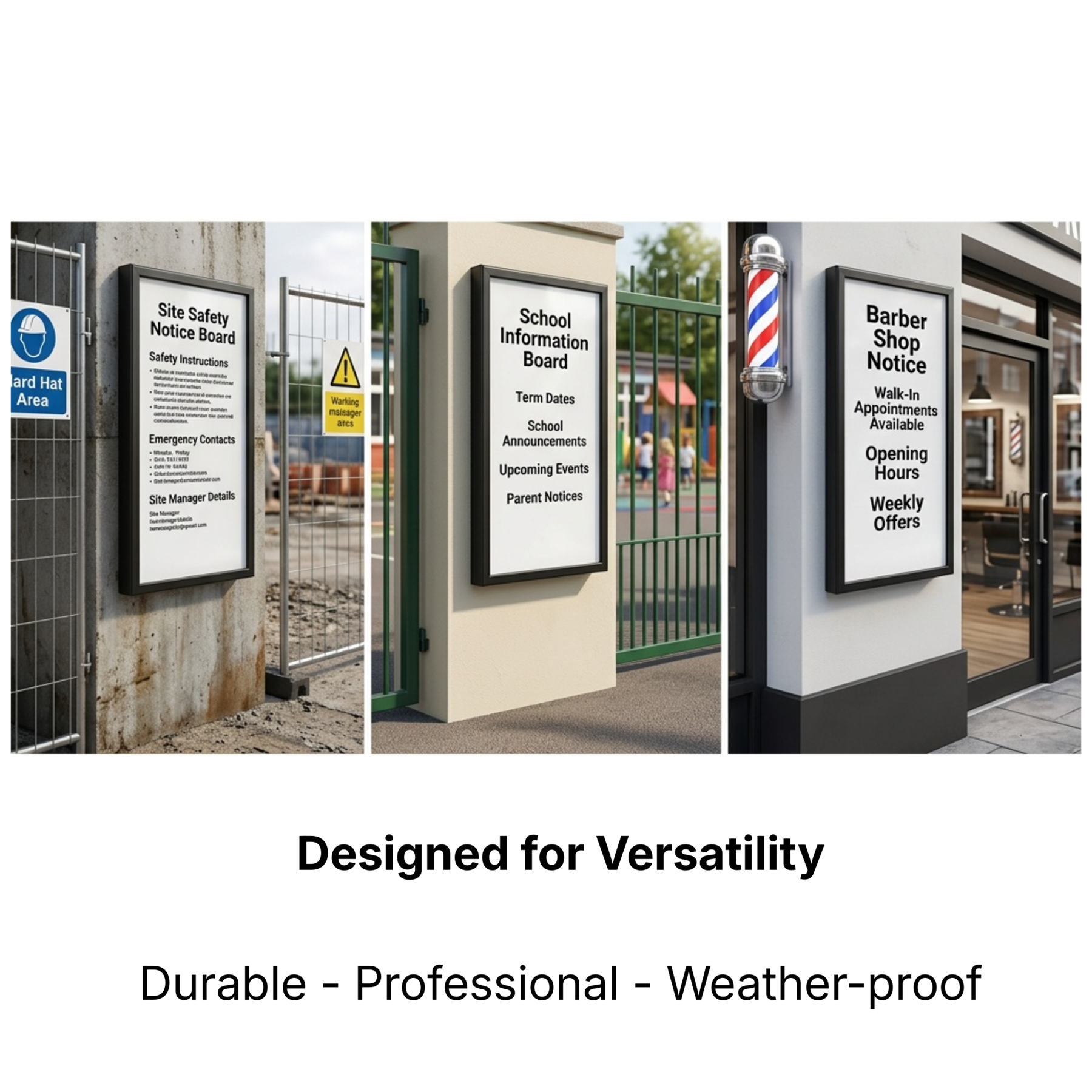 Matte Black Outdoor 720 x 295mm Display Case