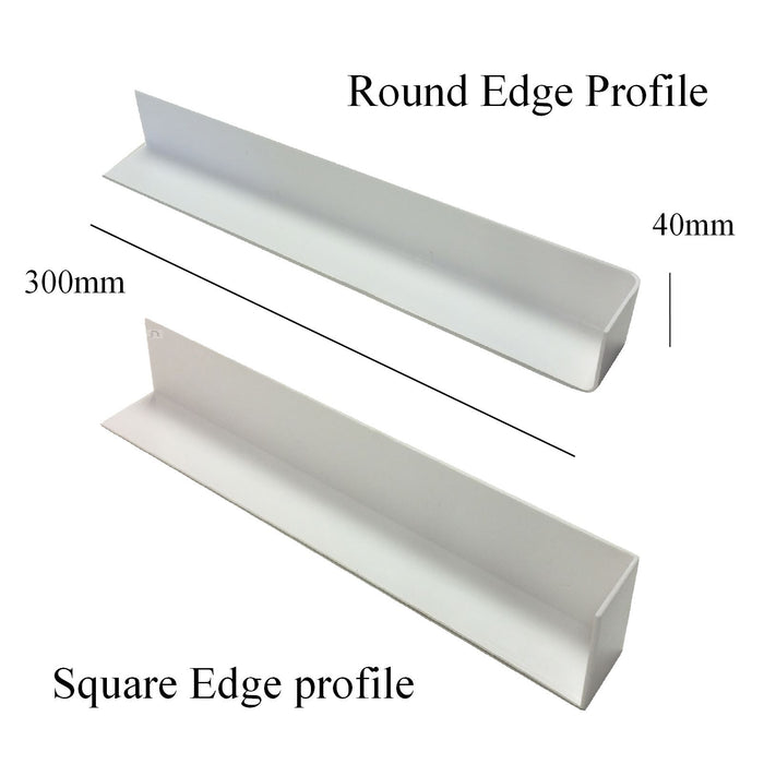 UPVC Plastic Fascia Board Corner Joint White 300mm Round Edge Profile