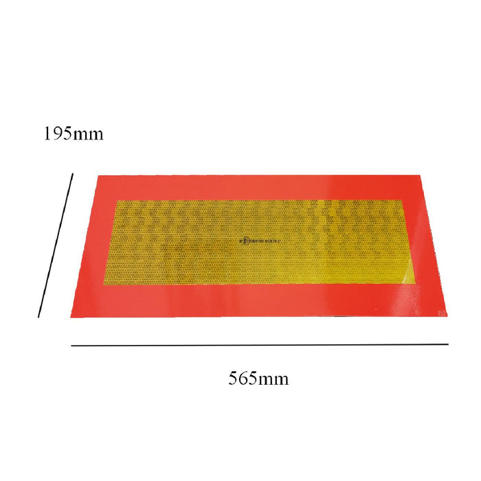 2 x  Aluminium UK Standard Rear Vehicle Marker Boards, ECE70, Size: 565 x 195mm