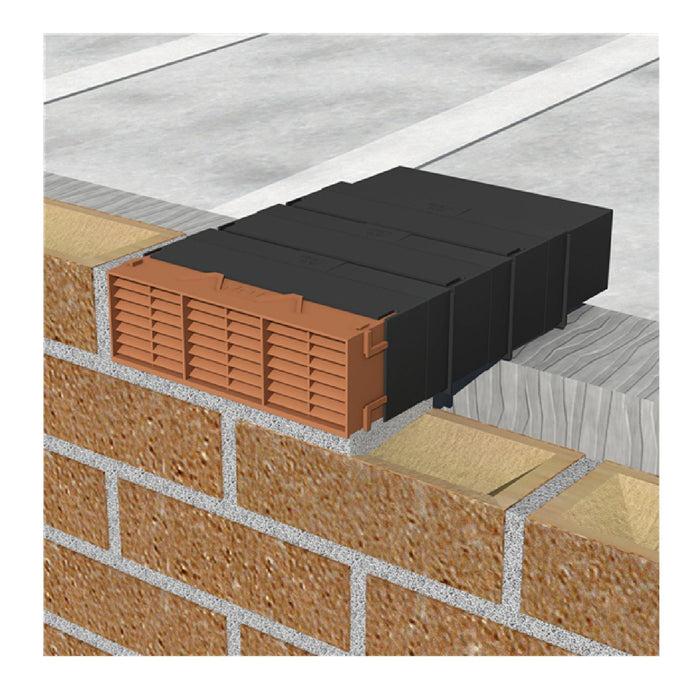 9" x 9" Extendable Combination Cavity Wall Sleeve Vent with Buff Air Bricks