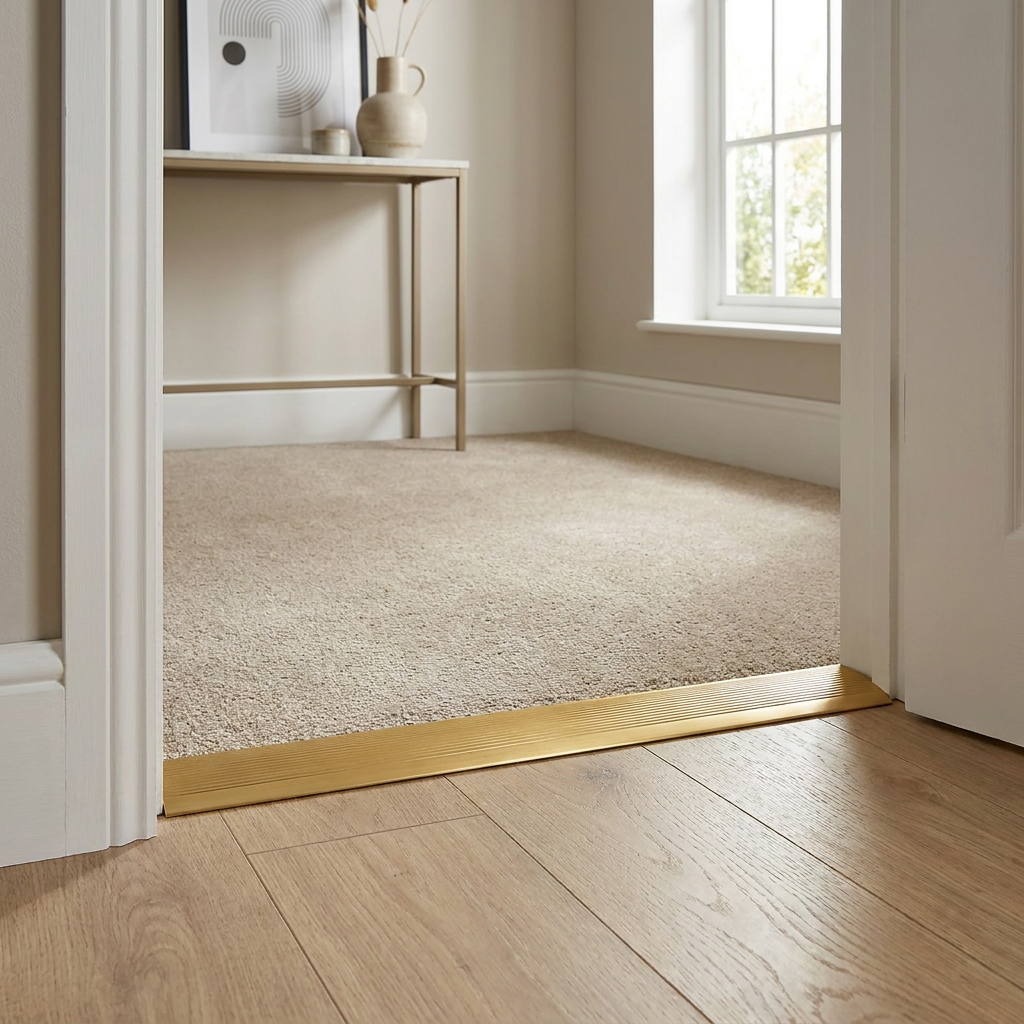3 x Gold Carpet Cover Transition Strip 89.5cm x 37mm