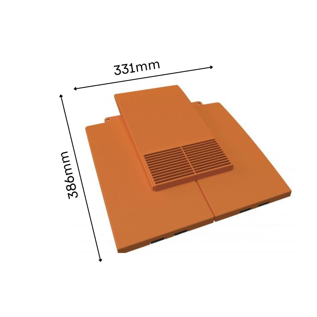 Manthorpe Terracotta Plain Tile Vent Roof Ventilation Tile for Clay and Concrete Roofs