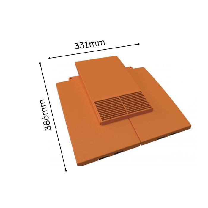 Manthorpe Terracotta Plain Tile Vent Roof Ventilation Tile for Clay and Concrete Roofs