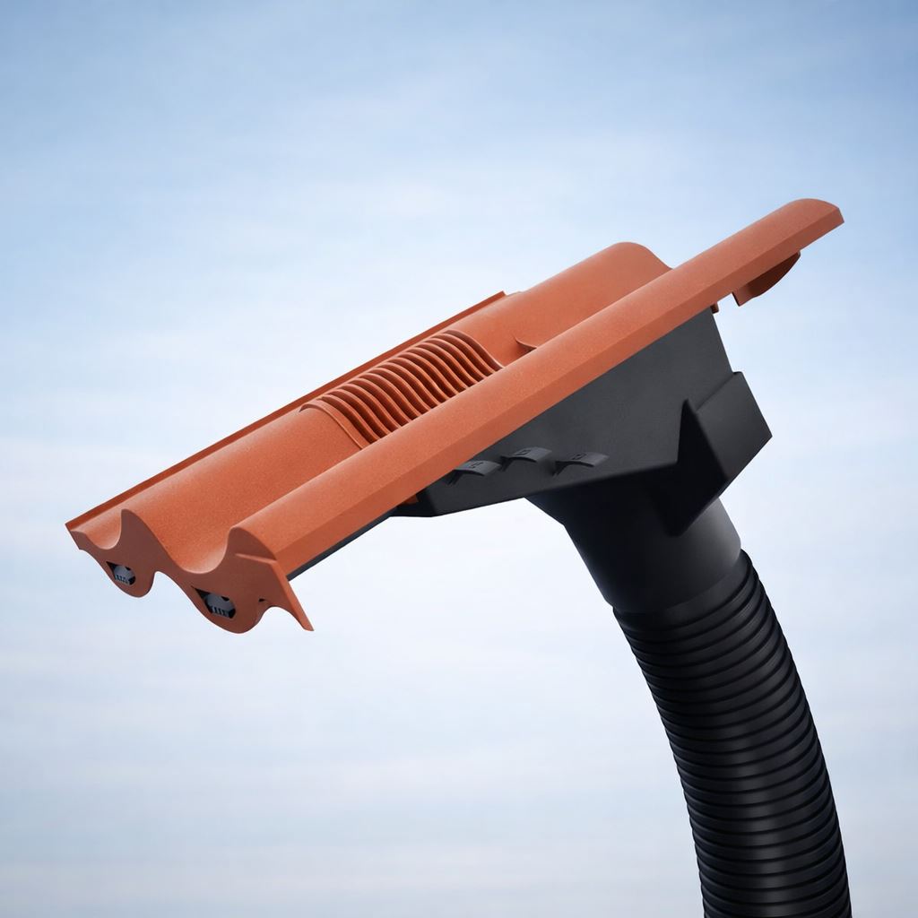 Manthorpe Antique Red Non-Profile Tile Vent  With Adaptor