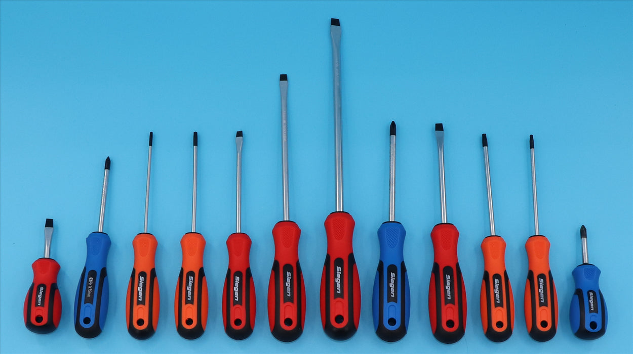 Siegen Soft Grip Screwdriver Set 12pc