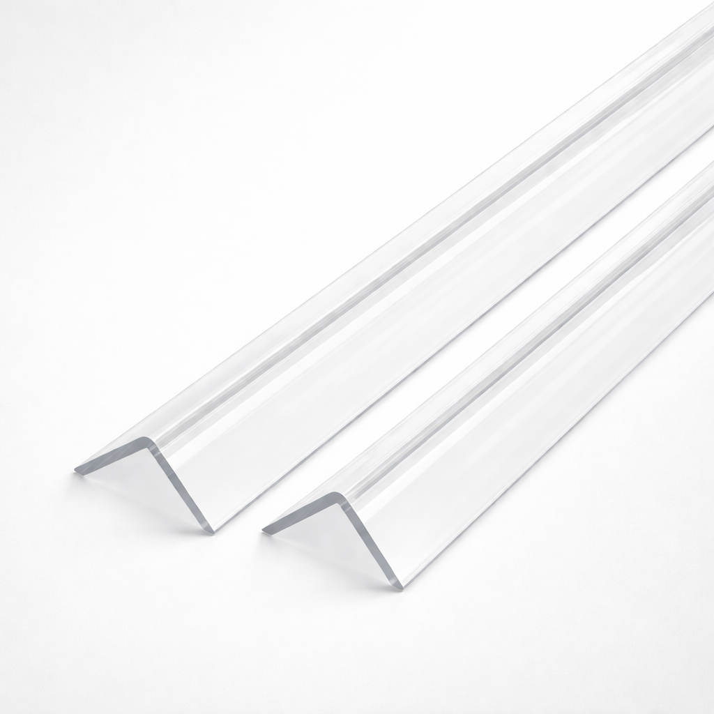 2 x 25x25mm Clear Angles x 1 Metre