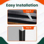 4x Black Rigid Angle – 40mm x 40mm x 1m PVC Corner Trim