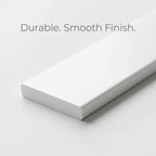 1 x 38mm White Adhesive Taped PVC Flat Bar x 1 Metre