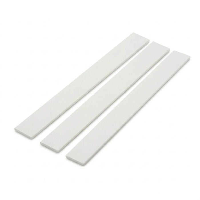 3 x 12mm White PVC Flat Bar x 1 Metre