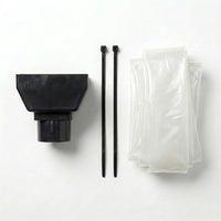 Black 5m Squared Gutter Stop End Outlet Kit 114mm