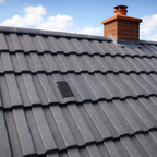 Mini Castellated Roof Tile Vent - Grey (With Pipe Adapter)