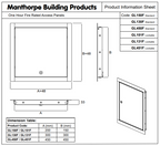 Manthorpe Lockable Fire Rated Access Panel – 1 Hour Rated, Flush Fit, White Plastic Inspection Hatch for Ceilings & Walls