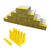 1000 x  Trade Pack Yellow Wall Raw Plugs  Drill Size: 5mm