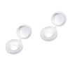 White Plastic Snap-On Screw Cups with Hinged Covers<br> Menu Options
