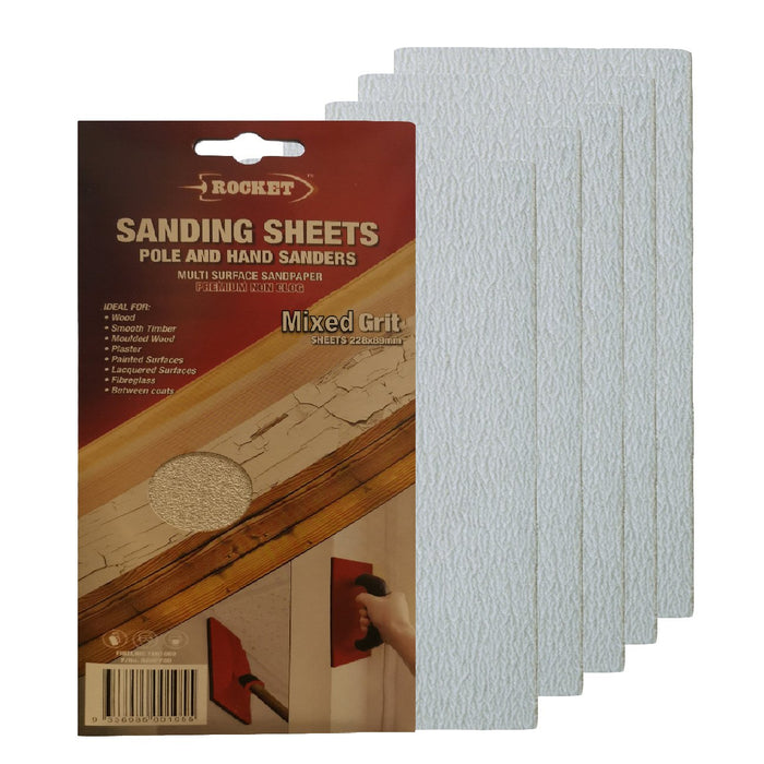 Hook and Loop 228 x 89mm Pole Sanding Sheets