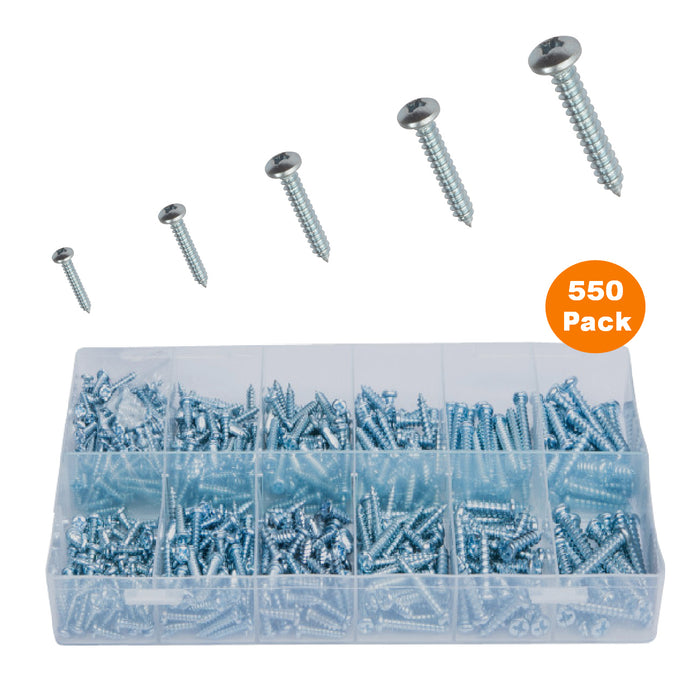 550 x Assorted Self Tapping Screws