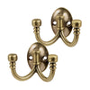 Antique Brass Ball End Double Coat Hooks <br><br>