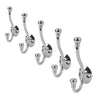 Polished Chrome Double Hat and Coat Hooks <br><br>
