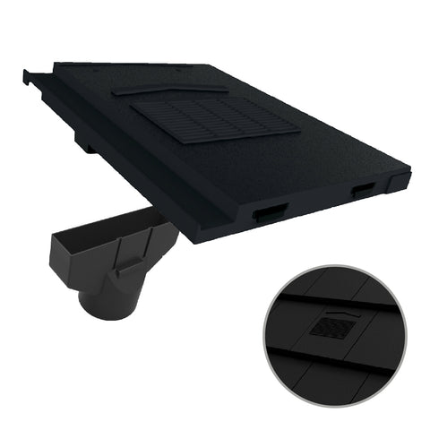 Black Roof Tile Vent & Pipe Adapter for Marley Modern & Mini Stonewold