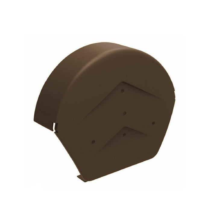 Brown Rounded Ridge End Cap for Dry Verge Systems