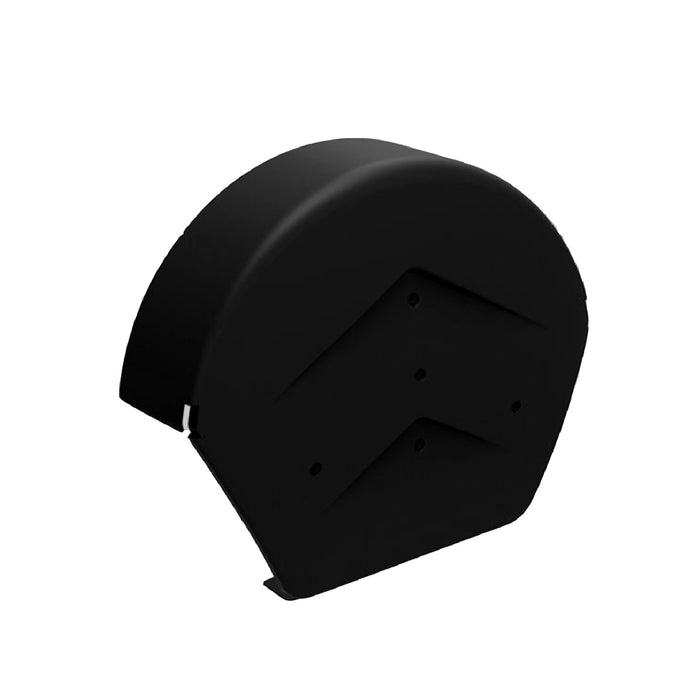 Black Rounded Ridge End Cap for Dry Verge Systems